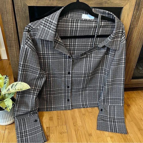 Oak + Fort asymmetrical collared shirt - Picture 3 of 7